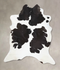 Black and White X-Large Brazilian Cowhide Rug 7'9