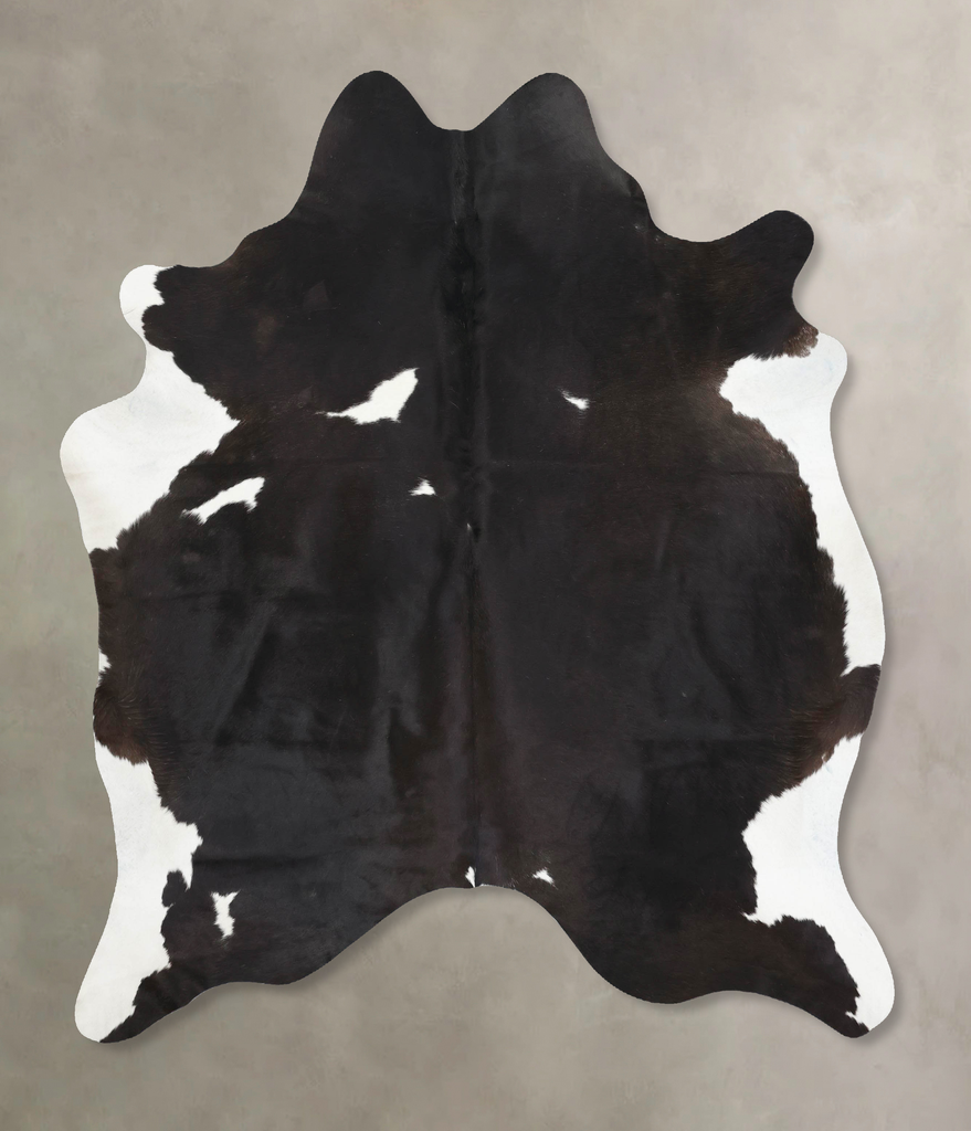 Black and White X-Large Brazilian Cowhide Rug 7'3"H x 6'0"W #B13585 by Hudson Hides