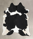 Black and White XX-Large Brazilian Cowhide Rug 8'3"H x 6'11"W #B13586 by Hudson Hides