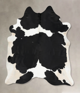 Black and White XX-Large Brazilian Cowhide Rug 8'3"H x 6'11"W #B13586 by Hudson Hides