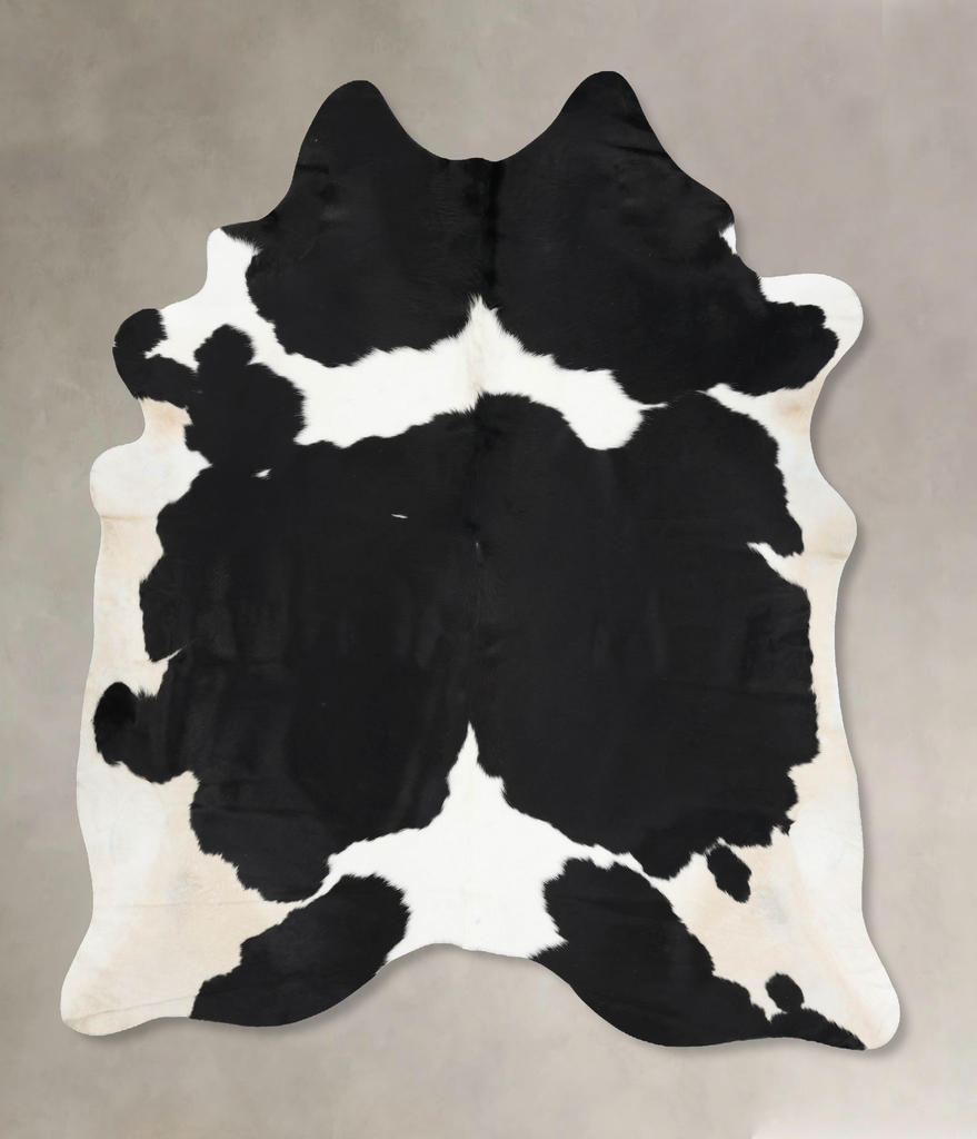 Black and White XX-Large Brazilian Cowhide Rug 8'3"H x 6'11"W #B13586 by Hudson Hides