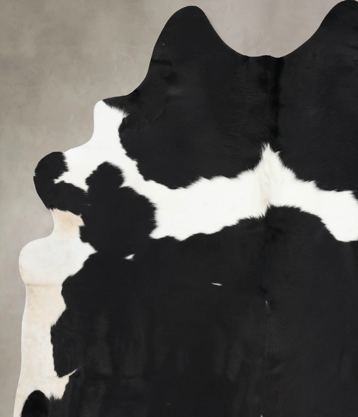Black and White XX-Large Brazilian Cowhide Rug 8'3"H x 6'11"W #B13586 by Hudson Hides
