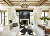 Black and White XX-Large Brazilian Cowhide Rug 8'3"H x 6'11"W #B13586 by Hudson Hides