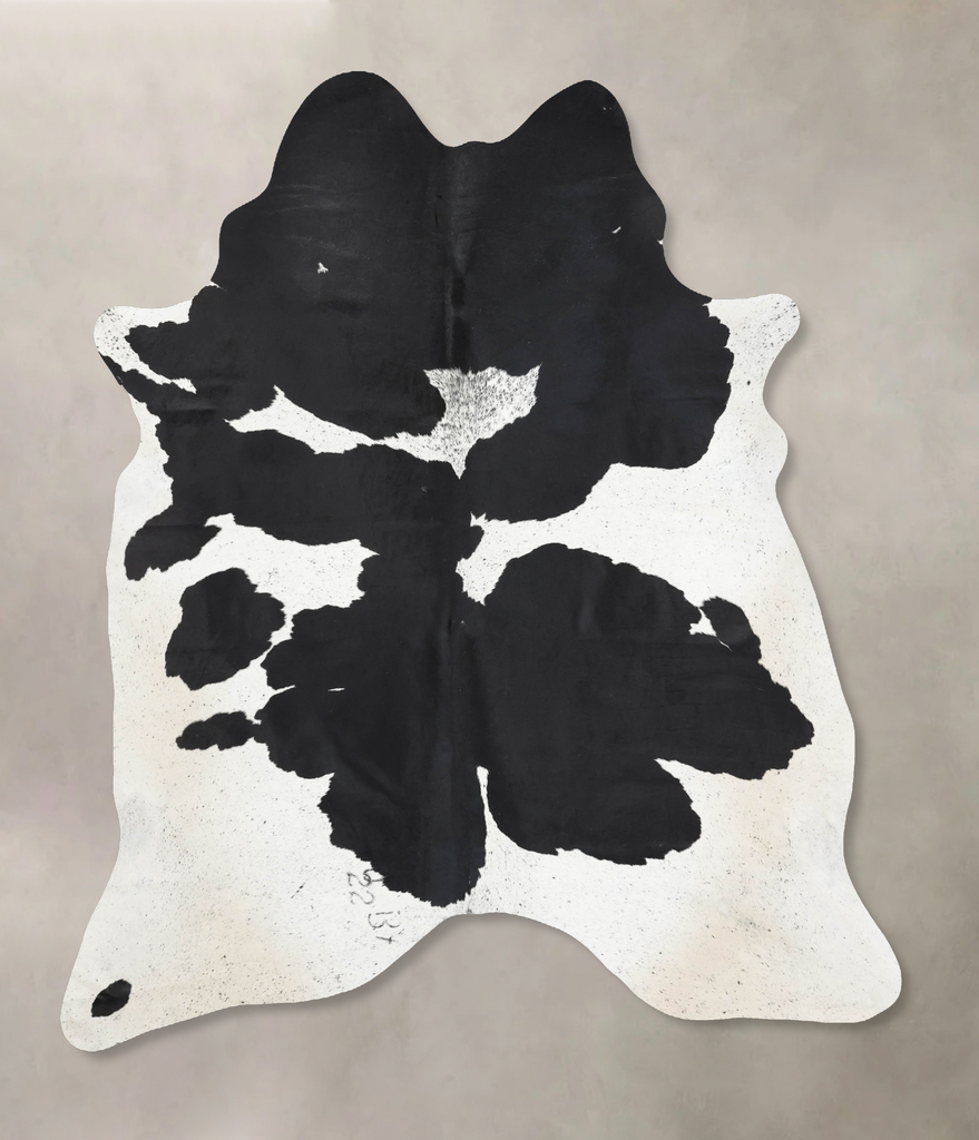 Black and White XX-Large Brazilian Cowhide Rug 8'5"H x 6'8"W #B13587 by Hudson Hides