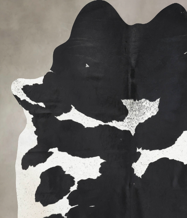 Black and White XX-Large Brazilian Cowhide Rug 8'5"H x 6'8"W #B13587 by Hudson Hides