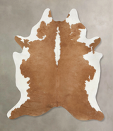 Hereford XX-Large Brazilian Cowhide Rug 8'7"H x 6'11"W #B13592 by Hudson Hides