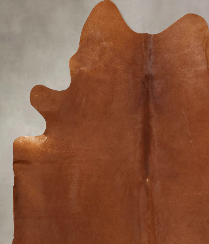 Solid Brown XX-Large Brazilian Cowhide Rug 8'0"H x 6'10"W #B13596 by Hudson Hides