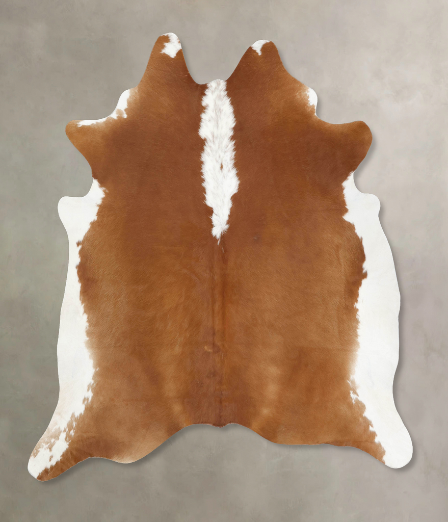 Hereford XX-Large Brazilian Cowhide Rug 8'1"H x 7'4"W #B13602 by Hudson Hides