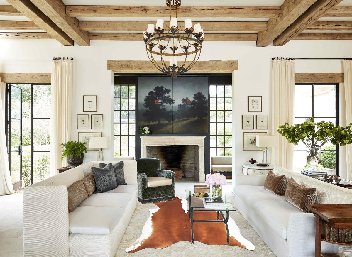 Hereford XX-Large Brazilian Cowhide Rug 8'1"H x 7'4"W #B13602 by Hudson Hides