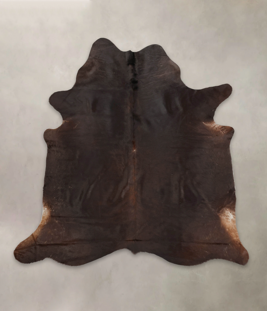 Chocolate X-Large Brazilian Cowhide Rug 6'7"H x 6'7"W #B1361 by Hudson Hides