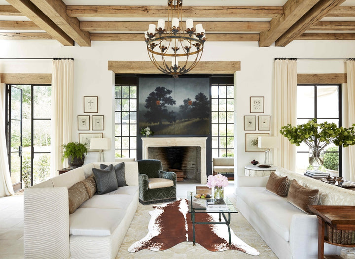 Hereford XX-Large Brazilian Cowhide Rug 8'9"H x 7'2"W #B13610 by Hudson Hides