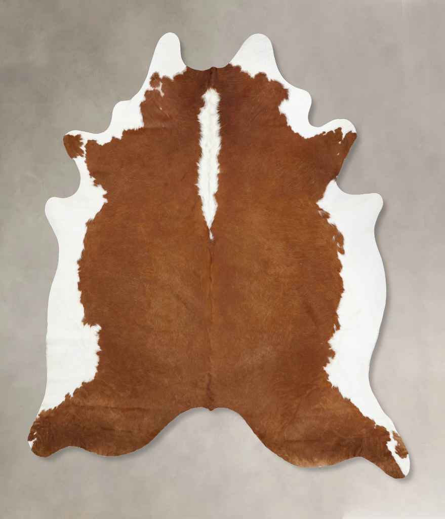 Hereford XX-Large Brazilian Cowhide Rug 8'8"H x 7'6"W #B13614 by Hudson Hides