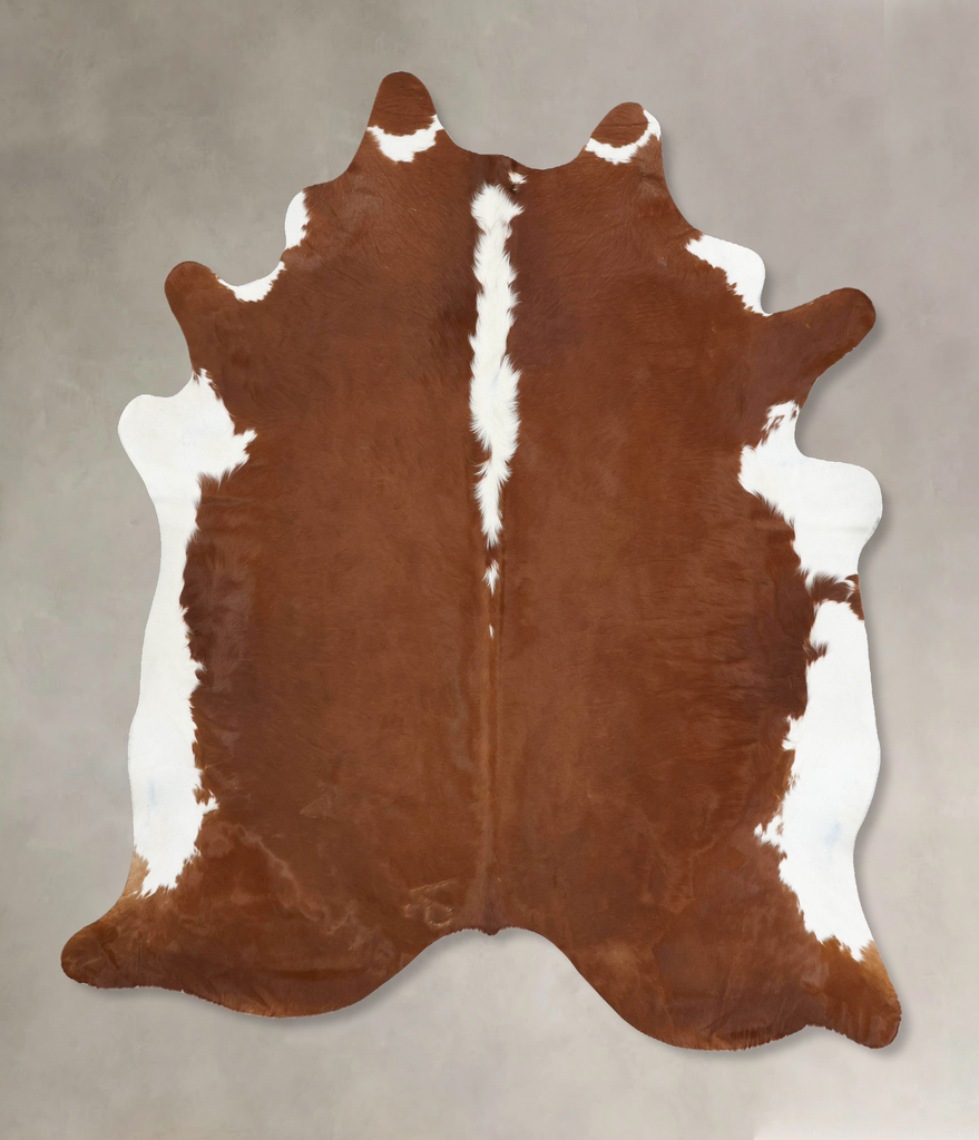 Hereford XX-Large Brazilian Cowhide Rug 7'8"H x 6'9"W #B13616 by Hudson Hides