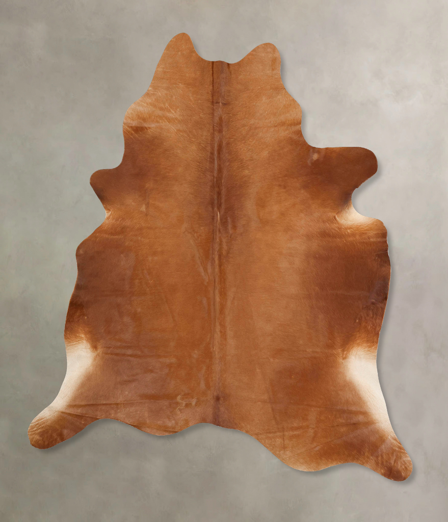 Solid Brown XX-Large Brazilian Cowhide Rug 8'2"H x 6'7"W #B13618 by Hudson Hides