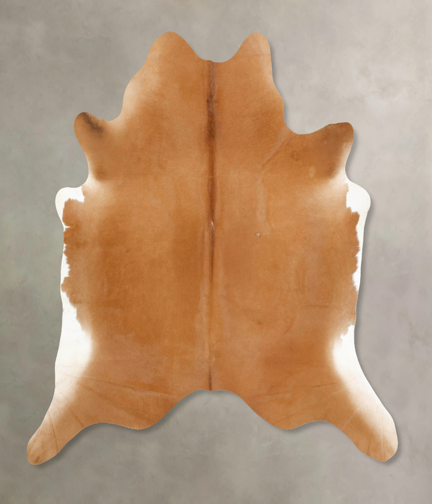 Solid Brown X-Large Brazilian Cowhide Rug 7'2"H x 6'10"W #B13619 by Hudson Hides