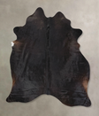 Solid Black XX-Large Brazilian Cowhide Rug 8'2"H x 6'8"W #B13621 by Hudson Hides
