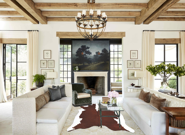 Hereford X-Large Brazilian Cowhide Rug 7'3"H x 6'9"W #B13625 by Hudson Hides