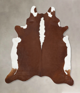 Hereford XX-Large Brazilian Cowhide Rug 8'2"H x 7'2"W #B13626 by Hudson Hides
