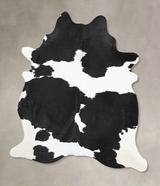 Black and White XX-Large Brazilian Cowhide Rug 8'7"H x 6'7"W #B13628 by Hudson Hides