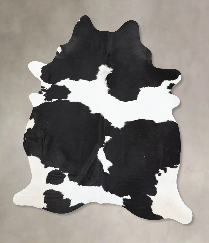 Black and White XX-Large Brazilian Cowhide Rug 8'7"H x 6'7"W #B13628 by Hudson Hides