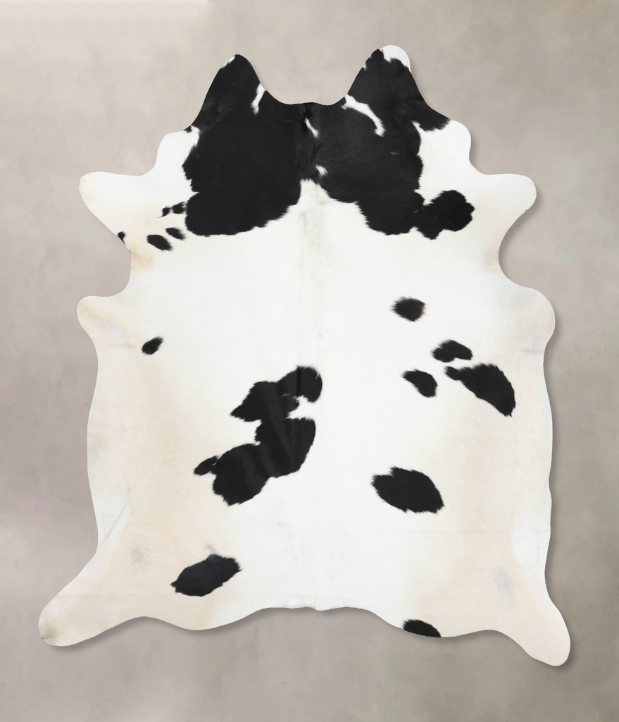 Black and White XX-Large Brazilian Cowhide Rug 8'7"H x 7'2"W #B13629 by Hudson Hides