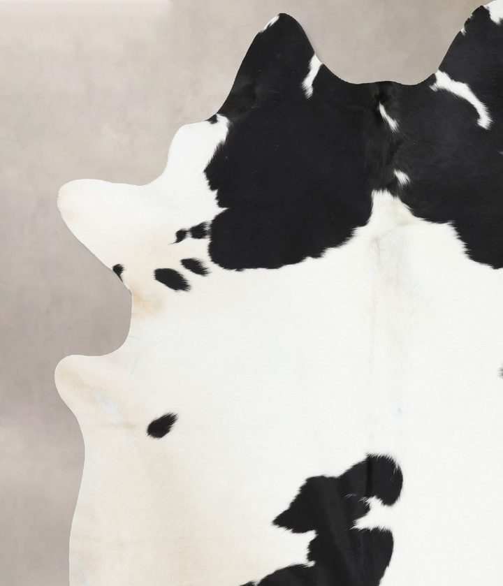 Black and White XX-Large Brazilian Cowhide Rug 8'7"H x 7'2"W #B13629 by Hudson Hides
