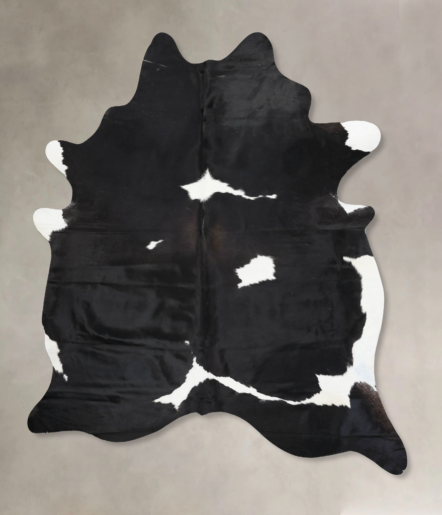 Black and White XX-Large Brazilian Cowhide Rug 8'10"H x 6'6"W #B13630 by Hudson Hides