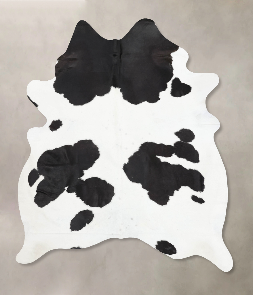 Black and White XX-Large Brazilian Cowhide Rug 8'1"H x 6'3"W #B13631 by Hudson Hides