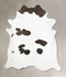 Chocolate and White XX-Large Brazilian Cowhide Rug 8'8