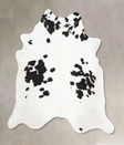 Black and White XX-Large Brazilian Cowhide Rug 8'1"H x 7'1"W #B13633 by Hudson Hides