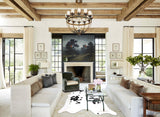 Black and White XX-Large Brazilian Cowhide Rug 8'1"H x 7'1"W #B13633 by Hudson Hides