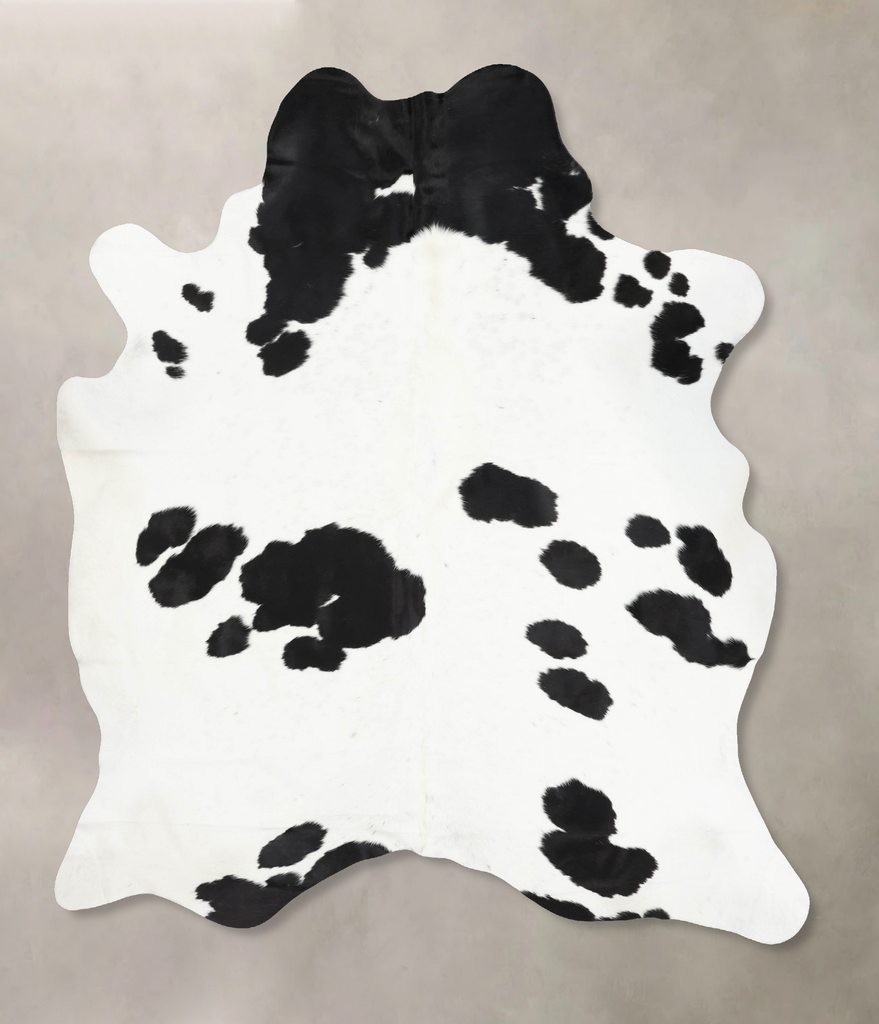 Black and White XX-Large Brazilian Cowhide Rug 9'1"H x 7'2"W #B13634 by Hudson Hides