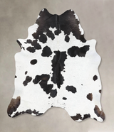 Black and White XX-Large Brazilian Cowhide Rug 7'11"H x 6'9"W #B13635 by Hudson Hides