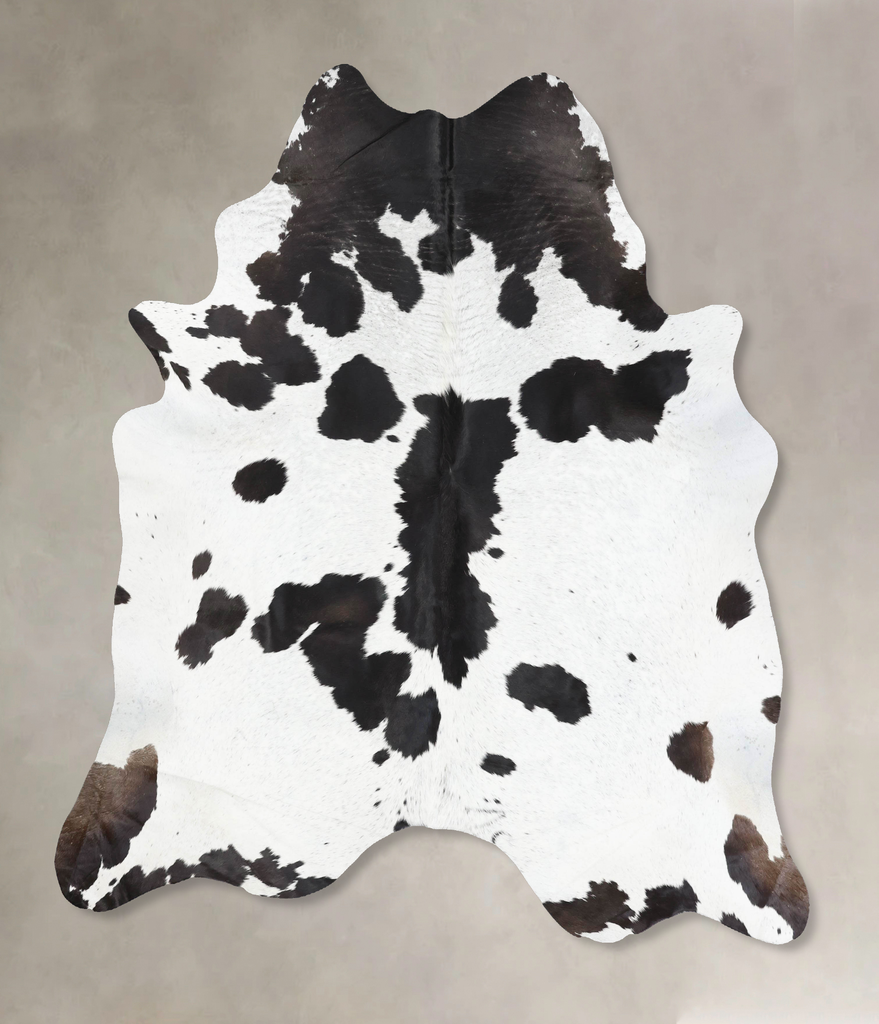 Black and White XX-Large Brazilian Cowhide Rug 7'11"H x 6'9"W #B13635 by Hudson Hides
