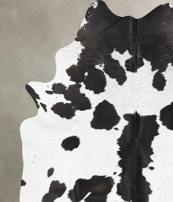 Black and White XX-Large Brazilian Cowhide Rug 7'11"H x 6'9"W #B13635 by Hudson Hides