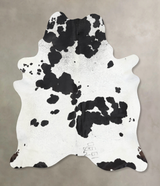 Black and White XX-Large Brazilian Cowhide Rug 8'2"H x 6'10"W #B13636 by Hudson Hides