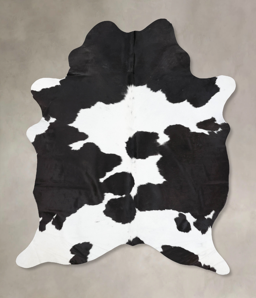 Black and White XX-Large Brazilian Cowhide Rug 8'6"H x 6'4"W #B13637 by Hudson Hides