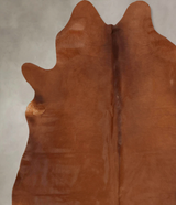 Solid Brown X-Large Brazilian Cowhide Rug 7'7"H x 6'6"W #B13639 by Hudson Hides