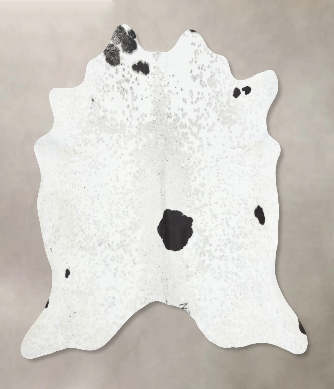 Black and White X-Large Brazilian Cowhide Rug 6'10"H x 6'8"W #B13645 b