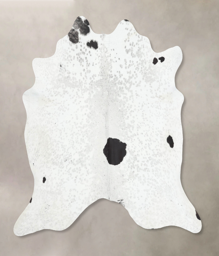 Black and White X-Large Brazilian Cowhide Rug 6'10"H x 6'8"W #B13645 by Hudson Hides