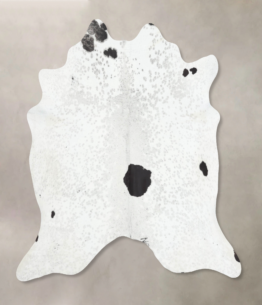 Black and White X-Large Brazilian Cowhide Rug 6'10"H x 6'8"W #B13645 by Hudson Hides