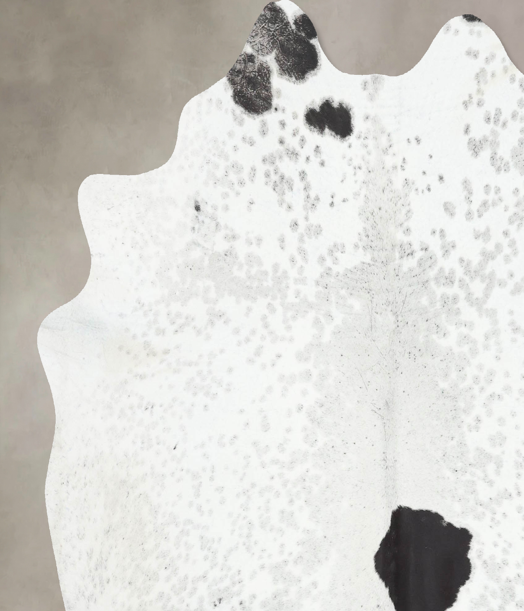Black and White X-Large Brazilian Cowhide Rug 6'10"H x 6'8"W #B13645 b