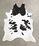 Black and White XX-Large Brazilian Cowhide Rug 8'8"H x 7'0"W #B13648 by Hudson Hides