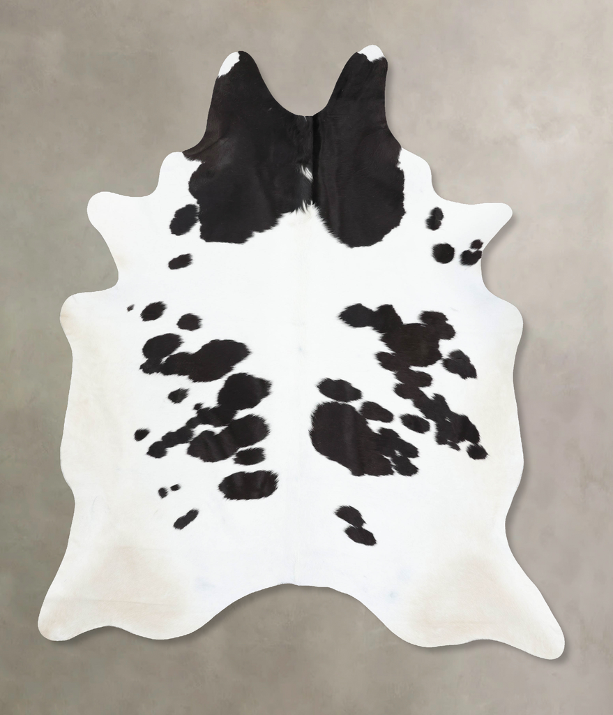Black and White XX-Large Brazilian Cowhide Rug 8'8"H x 7'0"W #B13648 by Hudson Hides