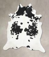 Black and White XX-Large Brazilian Cowhide Rug 8'5"H x 7'4"W #B13650 by Hudson Hides
