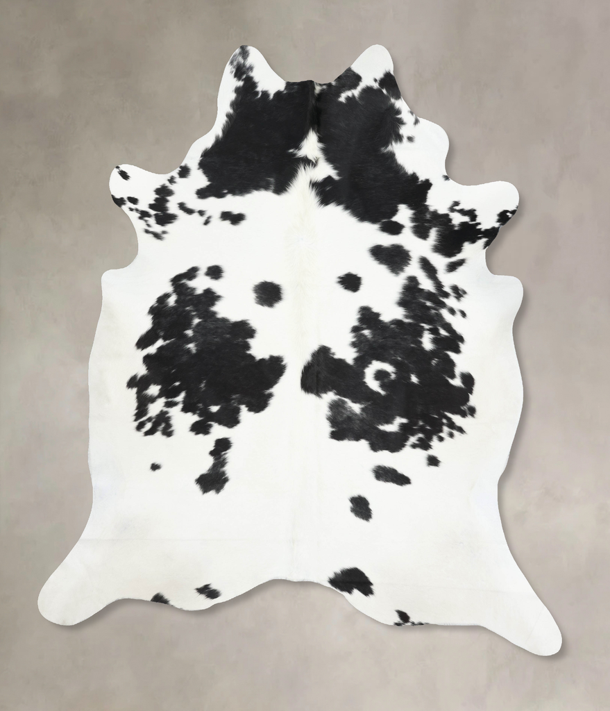 Black and White XX-Large Brazilian Cowhide Rug 8'5"H x 7'4"W #B13650 by Hudson Hides