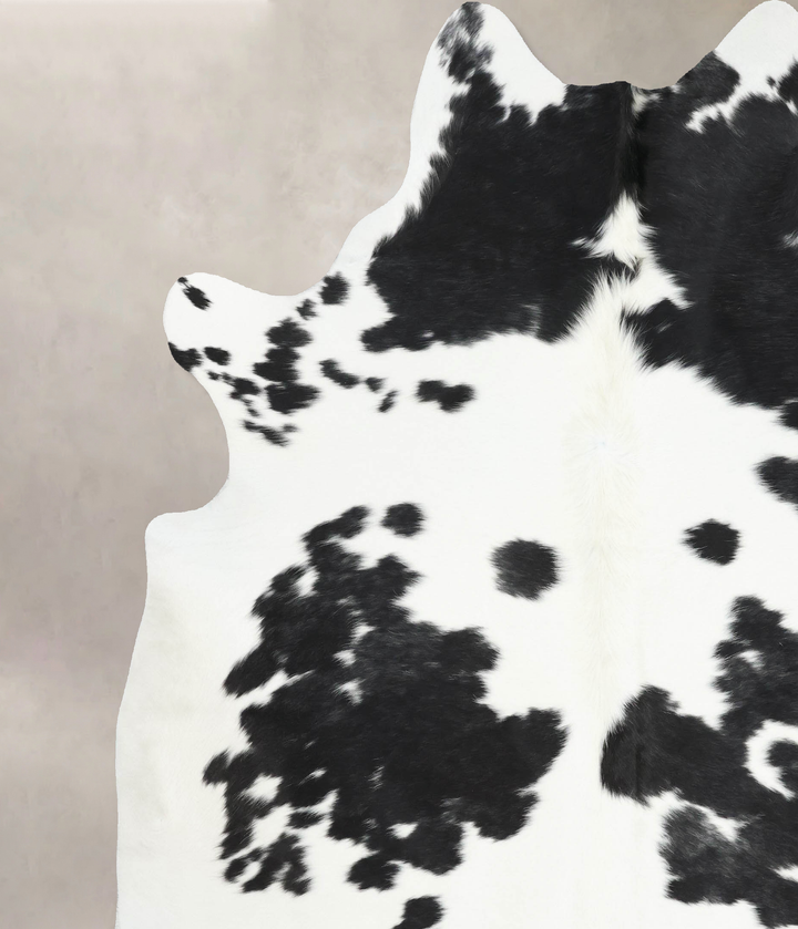 Black and White XX-Large Brazilian Cowhide Rug 8'5"H x 7'4"W #B13650 by Hudson Hides