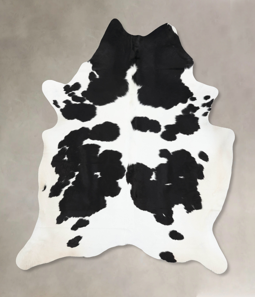 Black and White XX-Large Brazilian Cowhide Rug 8'9"H x 6'11"W #B13651 by Hudson Hides