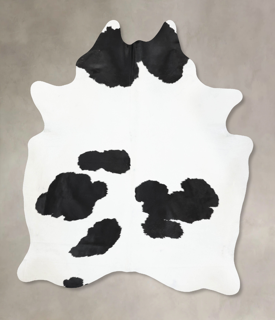 Black and White XX-Large Brazilian Cowhide Rug 8'5"H x 6'8"W #B13652 by Hudson Hides