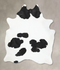 Black and White XX-Large Brazilian Cowhide Rug 8'5